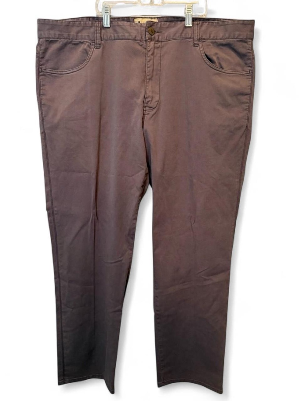 johnnie-O Men’s Flat Front Chino Pants Size 42x32 Mushroom Golf Preppy Big